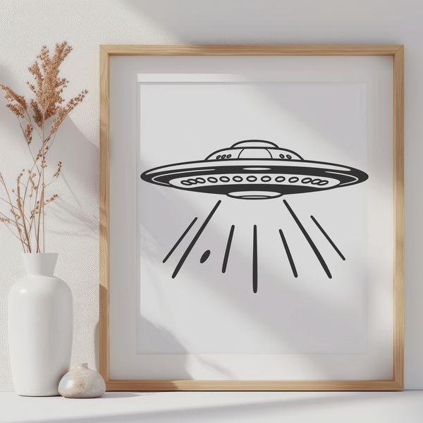 Futuristic Spacecraft Design for Graphic Illustration Detailed design of an extraterrestrial spacecraft for graphic projects.