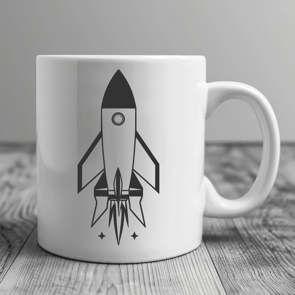 Orbiting Spacecraft Design Illustrated vector design of a spaceship in orbit around the Earth.