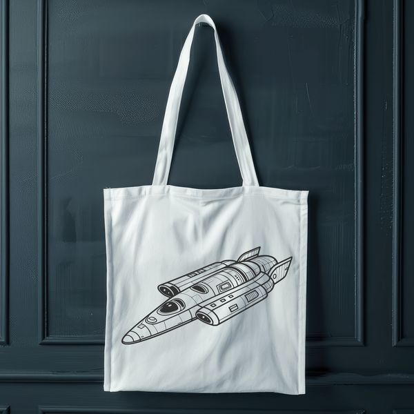 Futuristic Spacecraft Vector Illustration A detailed illustration of a futuristic spacecraft in space.
