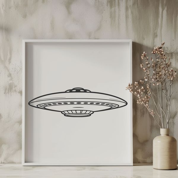 Cosmic Vessel Design Vector Art Detailed illustration of a futuristic spaceship in space