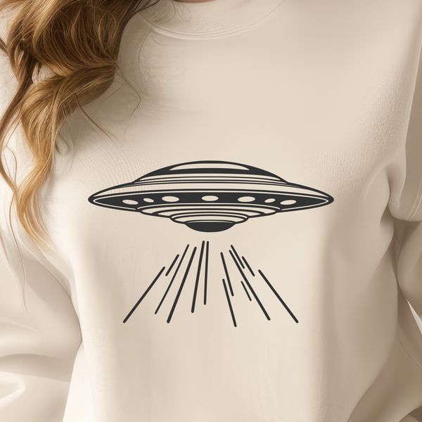 Futuristic Orbital Vessel A detailed illustration of a futuristic spacecraft in orbit around the Earth.