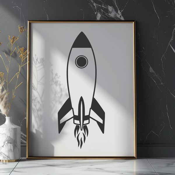 Beautiful Vector Space Ship Illustration Illustrative 2D vector design of a futuristic spaceship for graphic use
