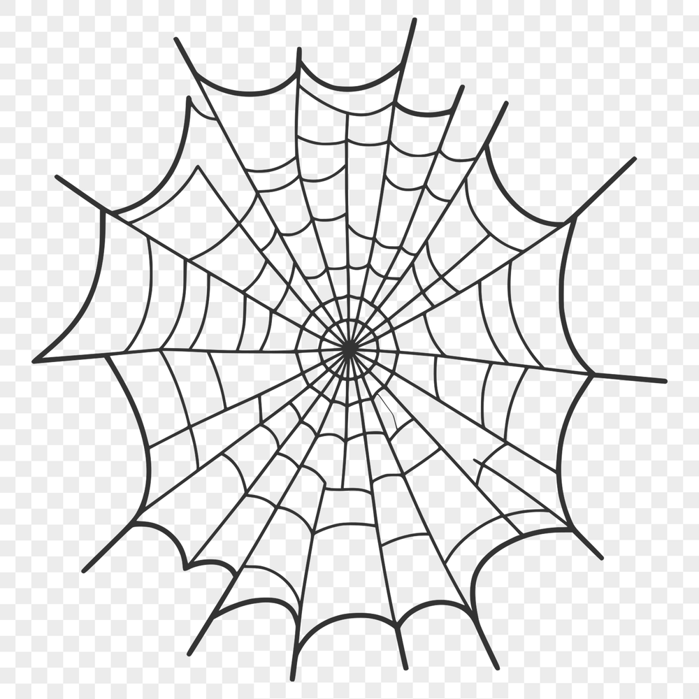 High-Res Vector Web Design A detailed digital illustration of a spider web in high-resolution vector format.