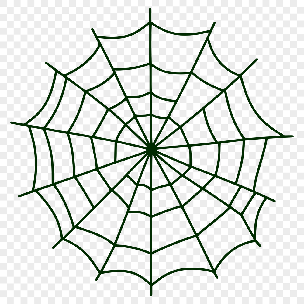 Vector art spider illustration A stylized illustration of a spider web made up of intricate lines and shapes.