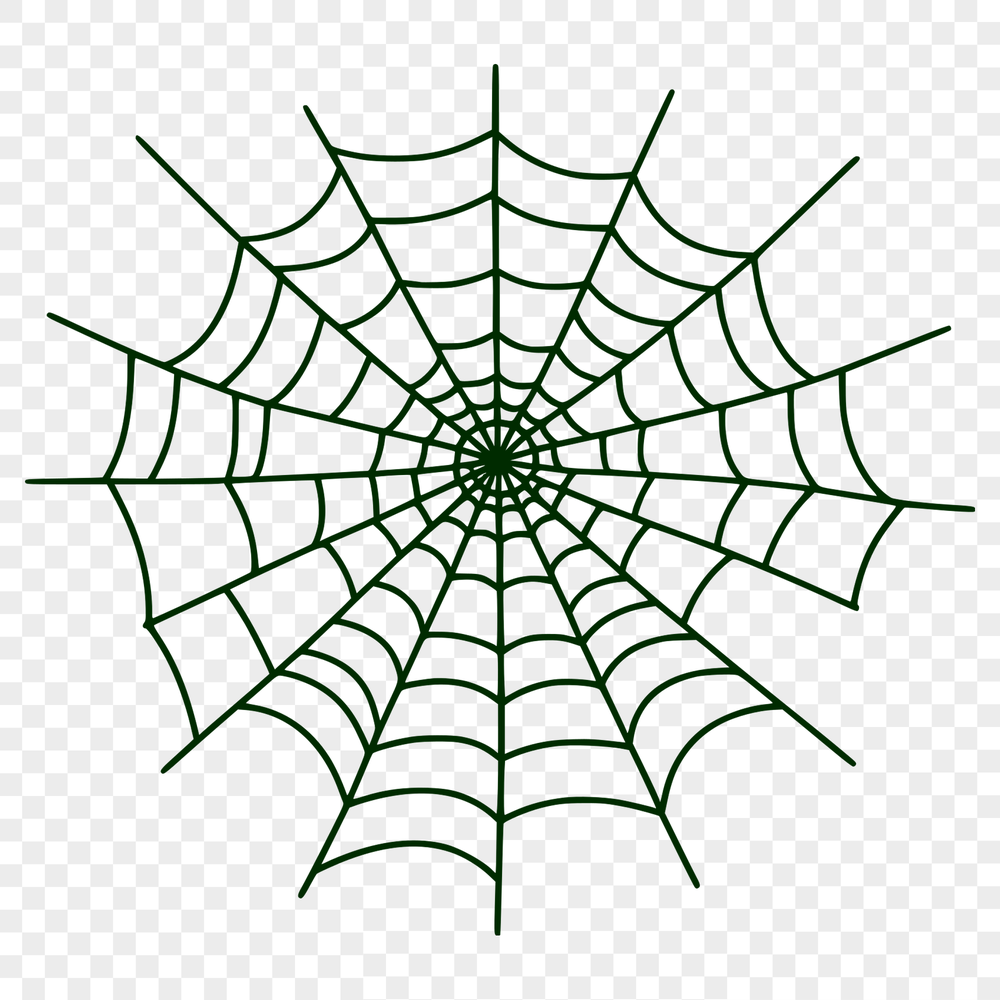 Vector Art of a Delicate Spider Web A detailed illustration of a spider web in vector format, suitable for use in graphic design projects.
