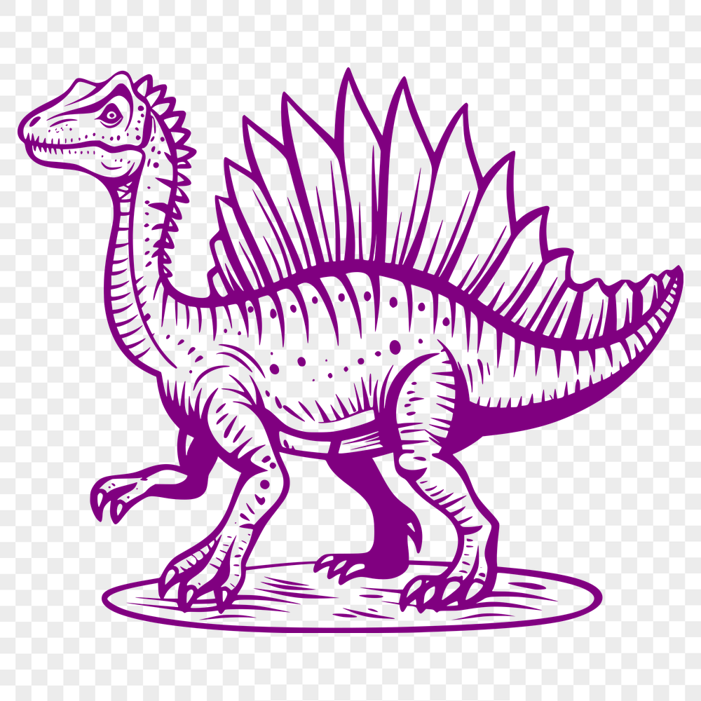 Artistic Spinosaurus Vector Illustration