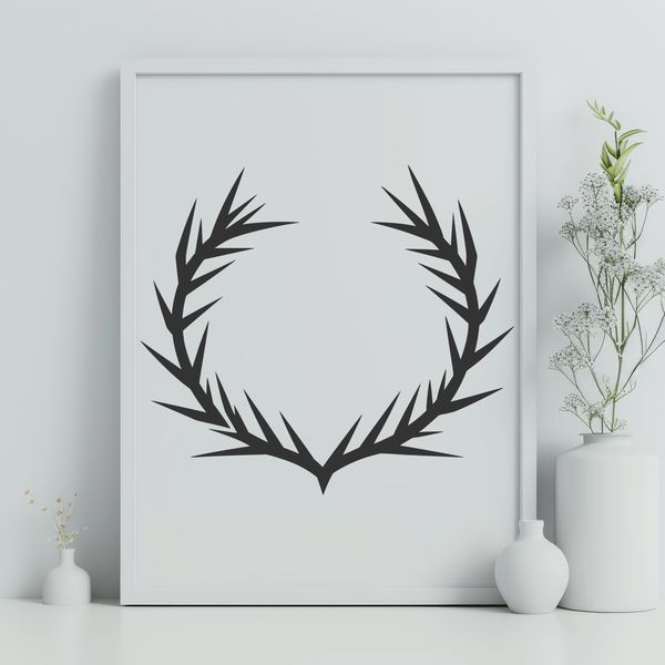 Crown of Thorns Illustration Art A detailed vector illustration of the Crown of Thorns, a symbol in Christianity.
