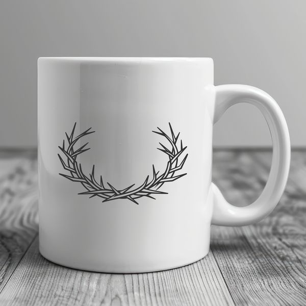 Thorns and Glory Illustration An illustrative crown made from thorns, often associated with Christian iconography.