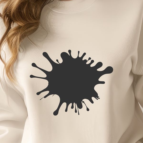 Smooth Curve SVG Design Element SVG illustration of a splat shape with irregular edges and smooth curves.