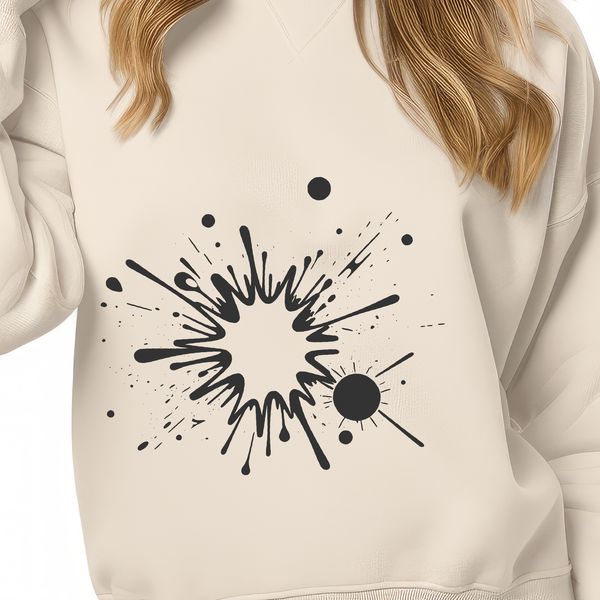 Colorful Digital Splash A colorful splat shape made from vector art, suitable for digital designs.