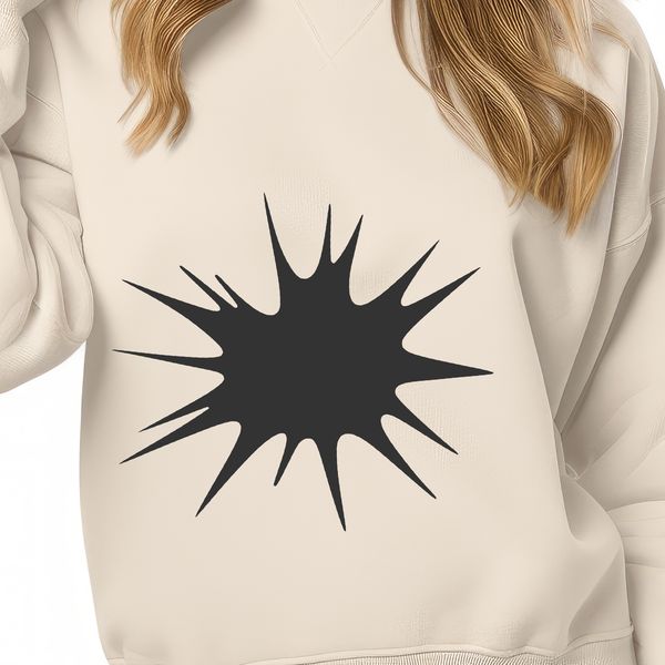 Fun Digital Splash Illustration A colorful splat shape designed for digital projects.