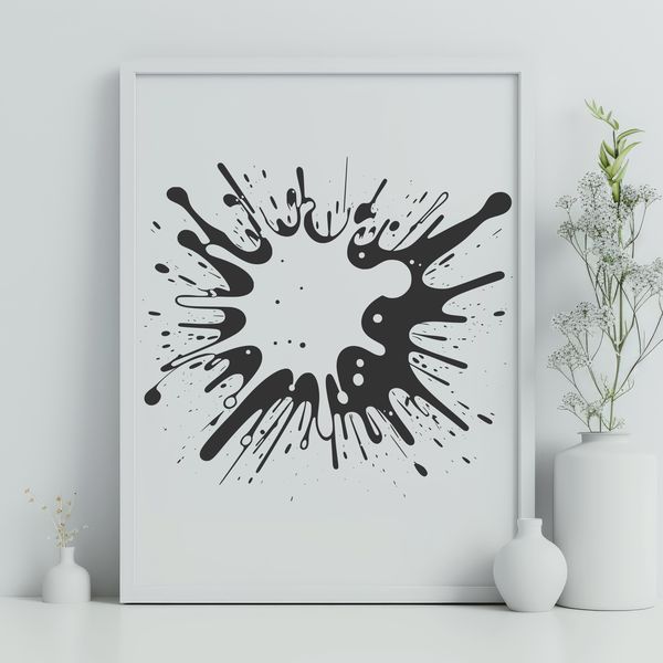 Messy Splatter Design in SVG Format Illustrative representation of a messy splatter design in SVG format.