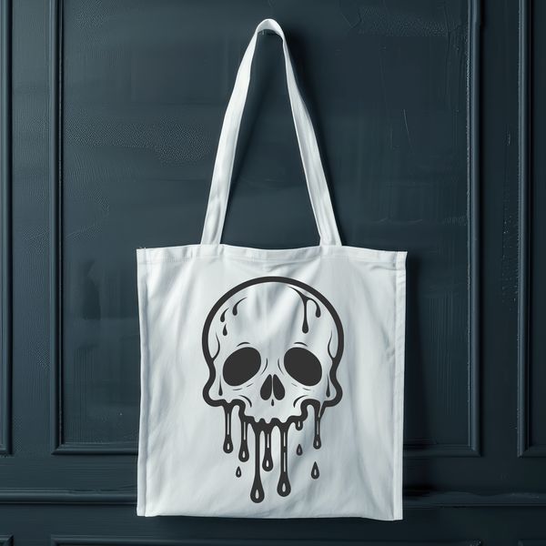 Dripping Skull Clip Art Vector Gothic Dripping Skull SVG clip art design for creative projects.