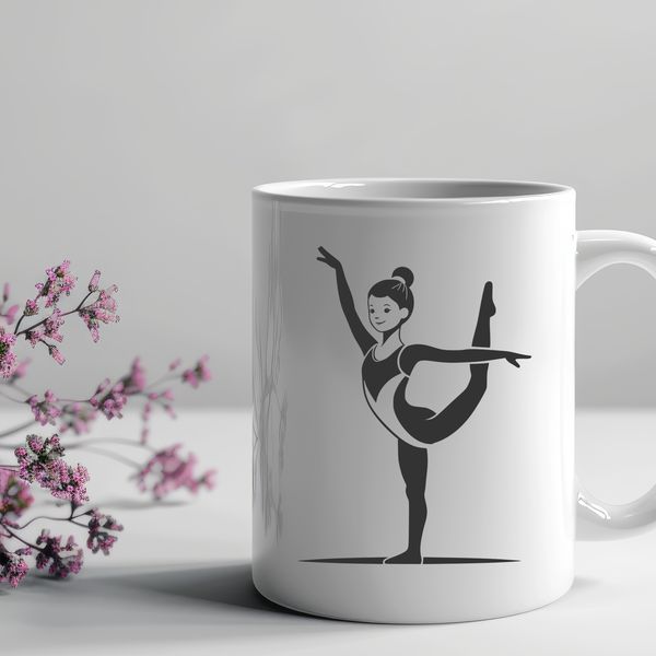 Vector Art Illustration of a Gymnast in Motion A detailed illustration of a gymnast in mid-air, perfect for crafting and design projects requiring vector art.