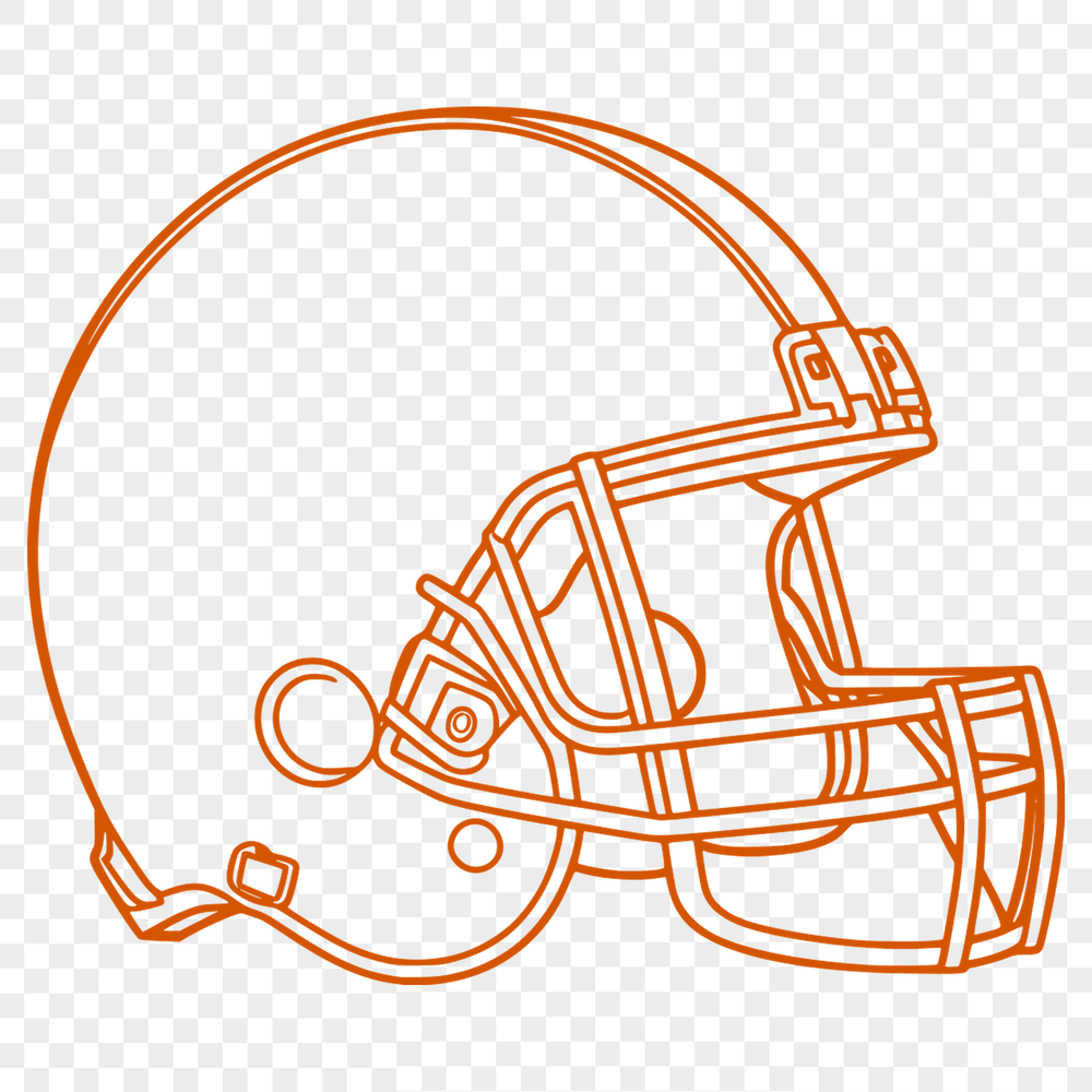 Vector Football Design Free Clip Art An illustrated American football with a prominent football helmet, suitable for vector design and clip art use.