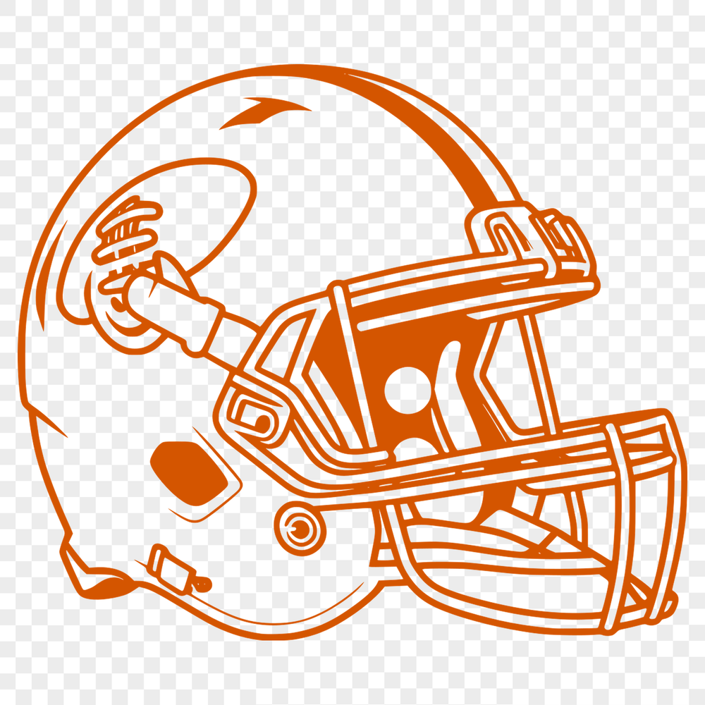 Vector Football Image for Cricut and Cutting Machines An illustration of an American football, featuring a prominent football helmet.