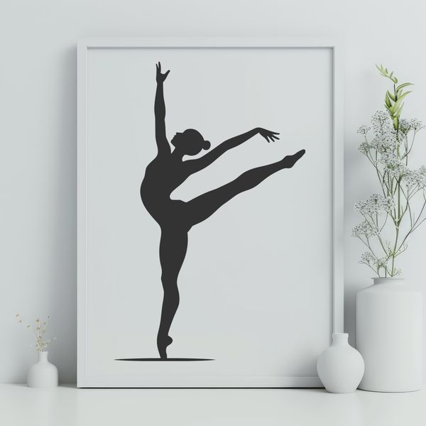 Gymnastics Vector Art Design A vector illustration of a young female gymnast in motion, performing a routine on the balance beam.