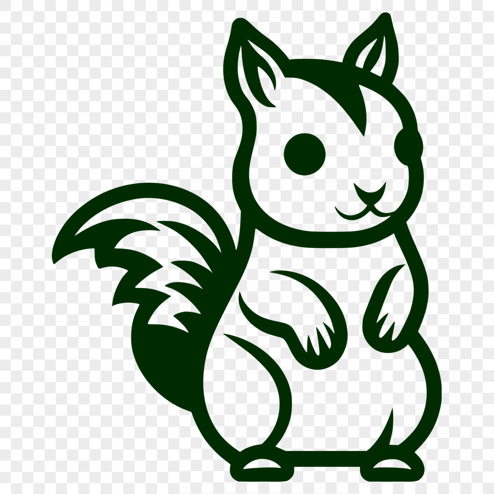 Beautiful Squirrel SVG, PNG, PDF And DXF Files