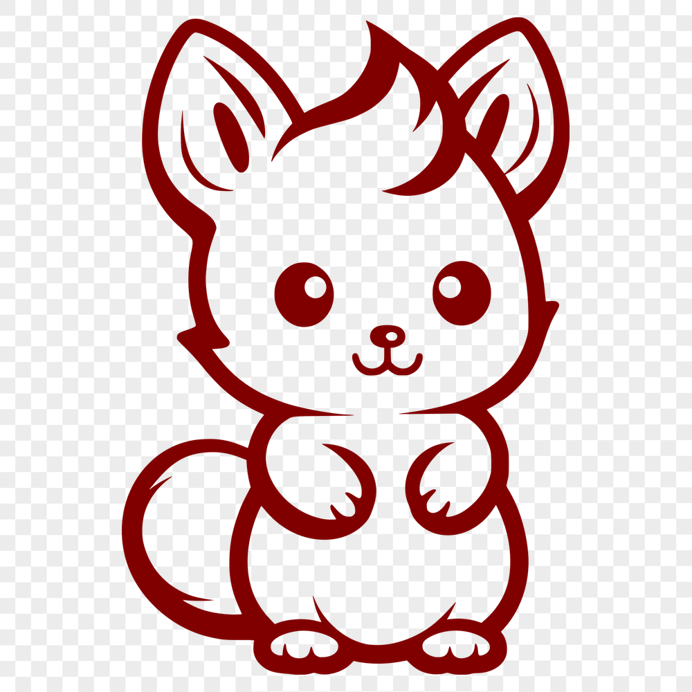 Cute Squirrel SVG, PNG, PDF And DXF Files