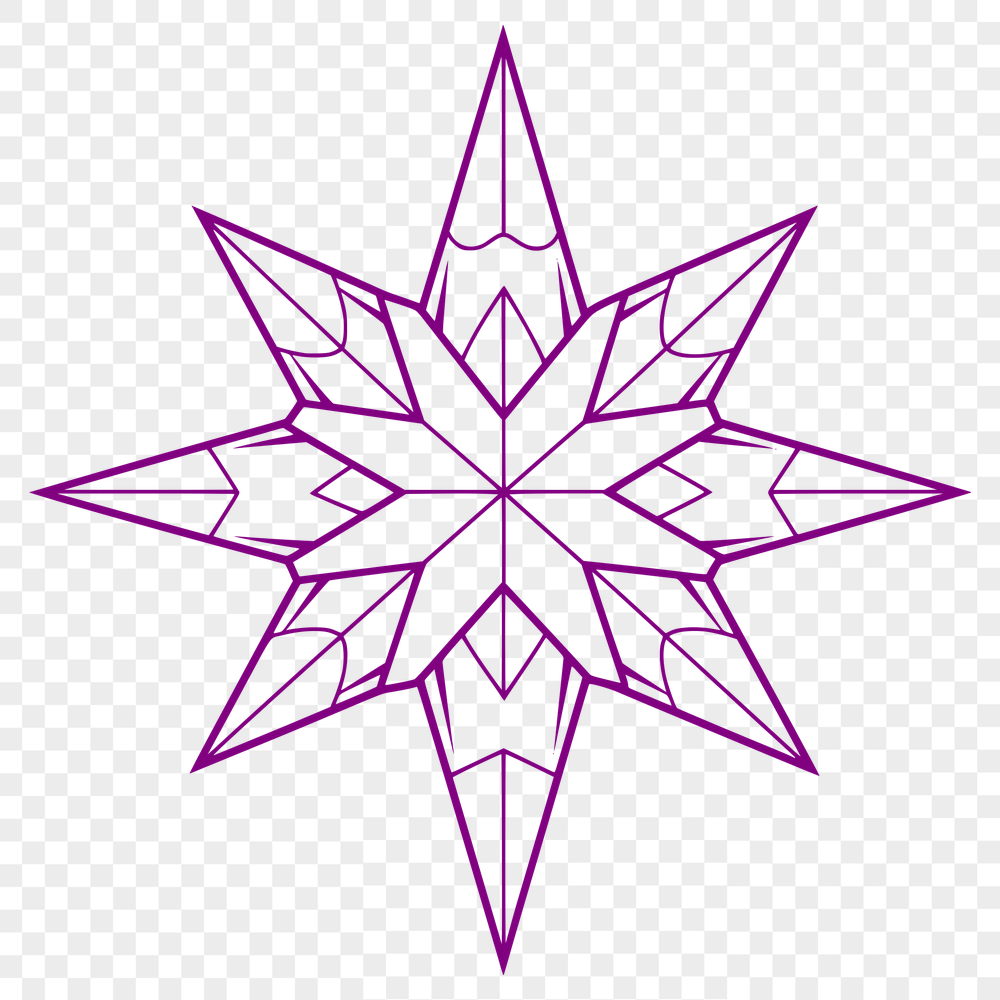 Beautiful Star - Laser Engraver DXF Free Download