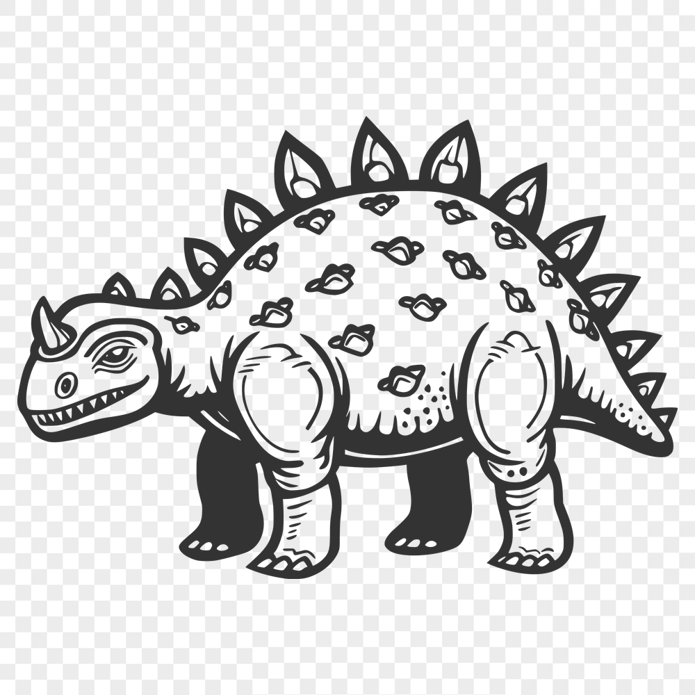 Beautiful Stegosaurus Vector Illustration