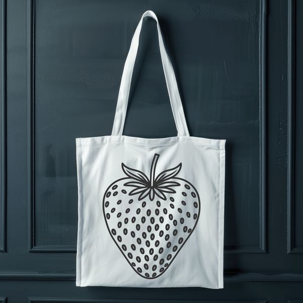 Beautiful Fruit SVG Graphic A detailed illustration of a ripe strawberry, ideal for graphic design projects.