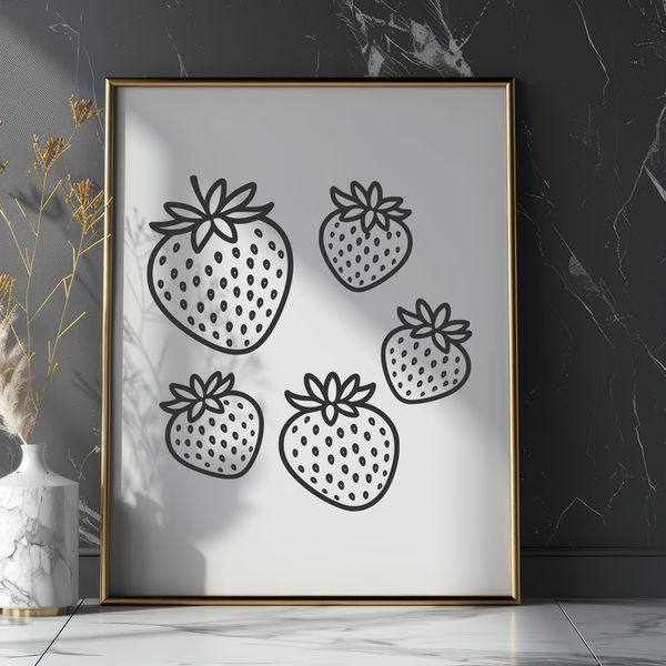 High-Res Strawberry Clip Art A high-resolution digital illustration of a strawberry, suitable for both personal and commercial use.