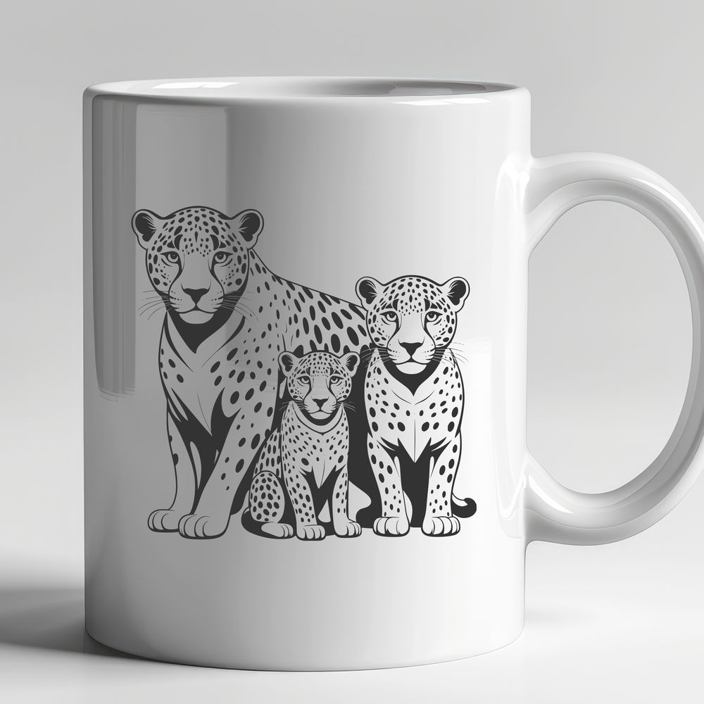 Wildcat Illustration - Large Feline Species A detailed illustration of a jaguar, a large wild cat species native to the Americas.
