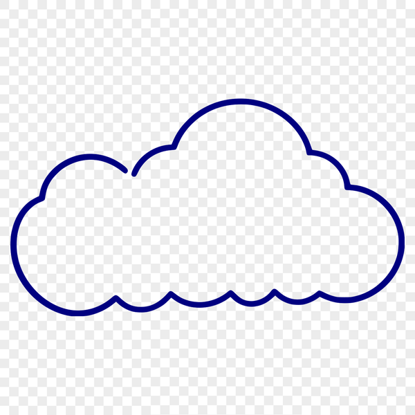 Beautiful Cloud Icon SVG Design An abstract vector representation of a cumulus cloud in a simple design format.