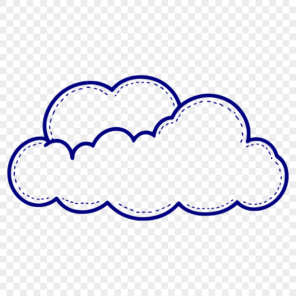 An illustration of a white cloud in the sky with puffy texture.