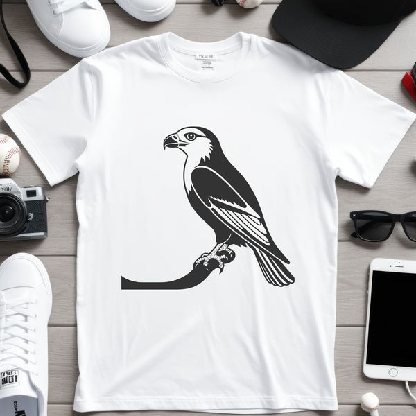 Cutting File Falcon Design A detailed illustration of a falcon in flight, perfect for cutting out with a Cricut or laser cutter.