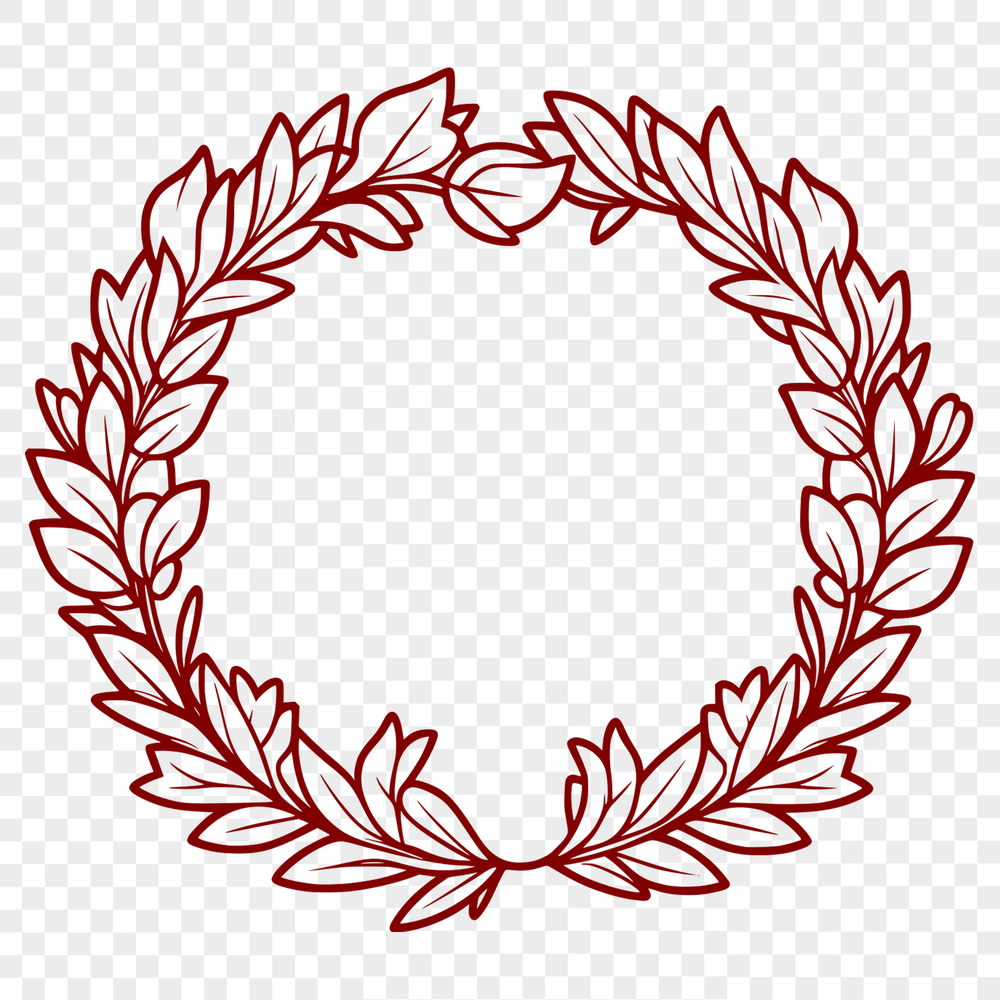 Customizable Digital Wreath Clip Art A digital floral wreath designed as vector art.