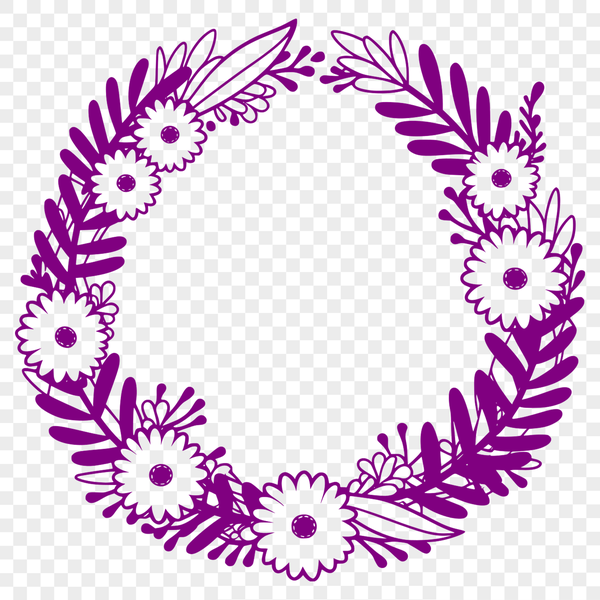 A digital wreath clip art illustration in SVG file type.
