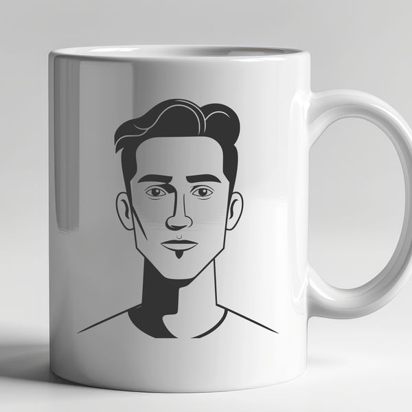 Free SVG Male Figure Graphic A simple illustration of a male figure created as a vector graphic for various uses.