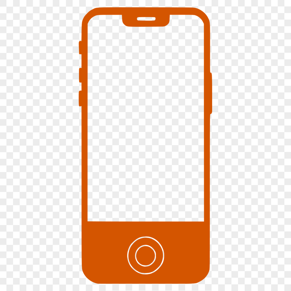 A stylized illustration of a modern mobile phone with sleek design elements.