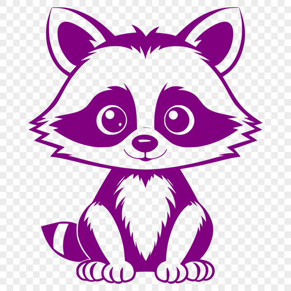 Free Vector Racoon Image A digital illustration of a raccoon in a detailed vector format.