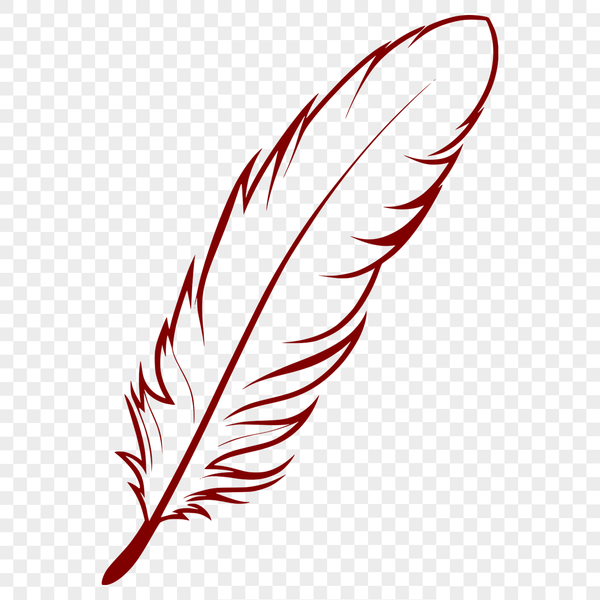 Free High-Quality Clip Art Feather Design A detailed, high-quality illustration of a feather in vector format.