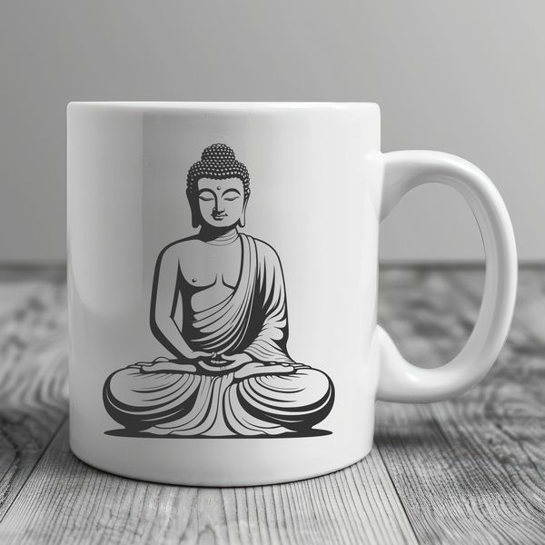 Buddha Icon SVG A high-resolution digital representation of the Buddha, suitable for commercial and personal use.