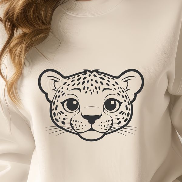 Stylized Jaguar Design SVG File A stylized illustration of a jaguar, a large wild cat species found in Central and South America.