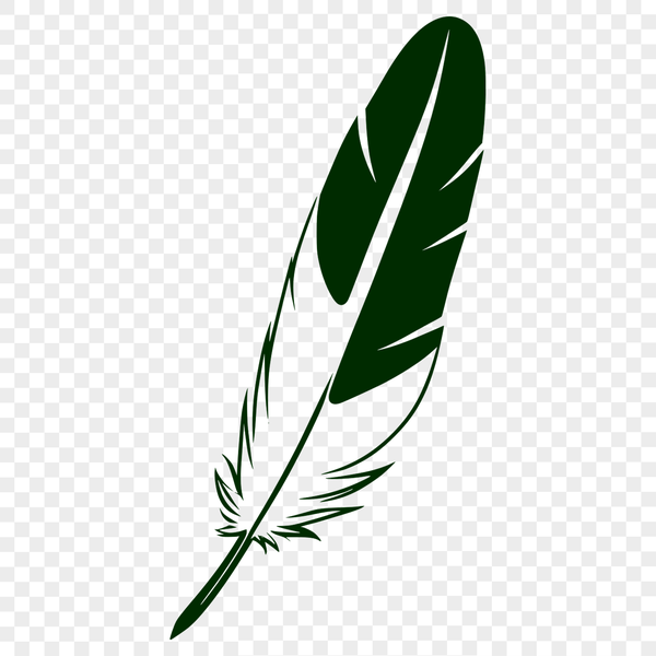High-Quality SVG Feather Clip Art A high-quality vector feather design in SVG format suitable for various applications.