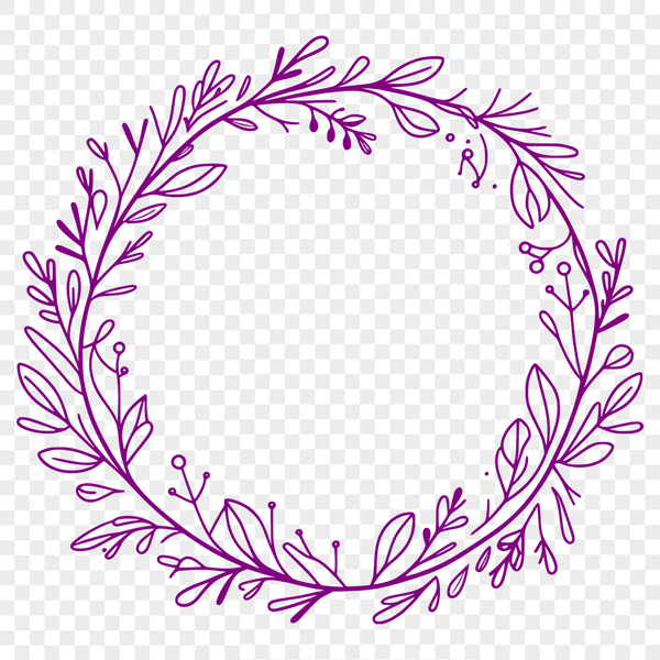A customizable SVG wreath design for craft and design projects.