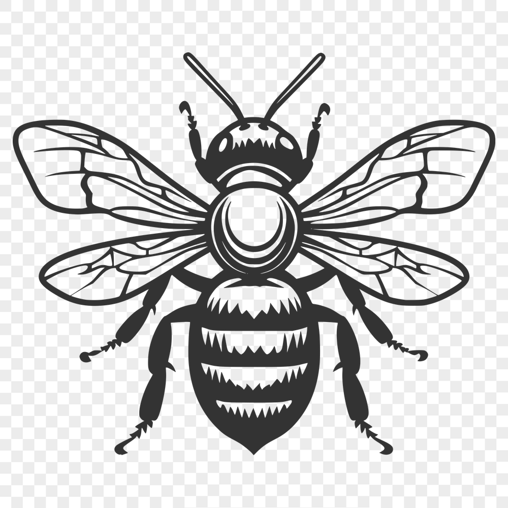 Free Unique Bee Vector Illustration