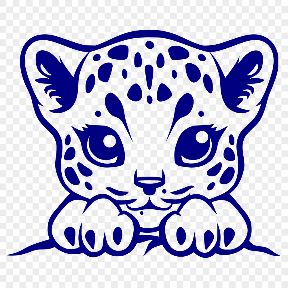 Peeking Big Cat SVG