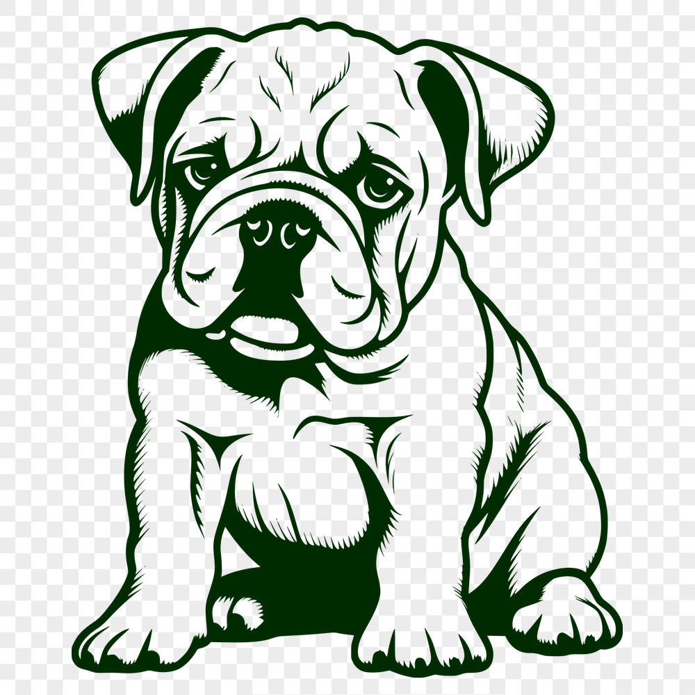 Sitting Bulldog SVG