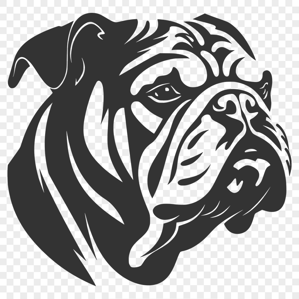 Free Artistic Bulldog Digital Drawing