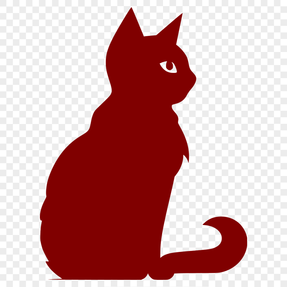 Artistic Sitting Cat DXF