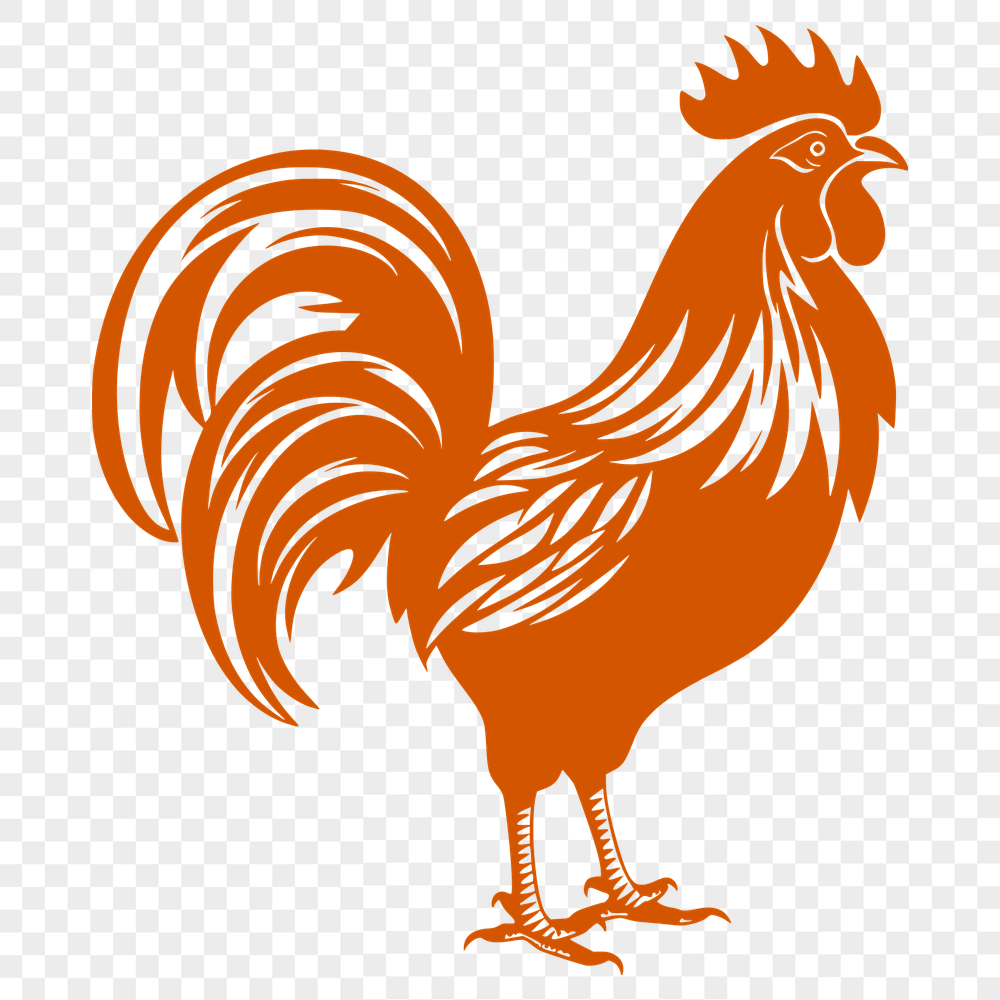 Artistic Rooster Vector Art