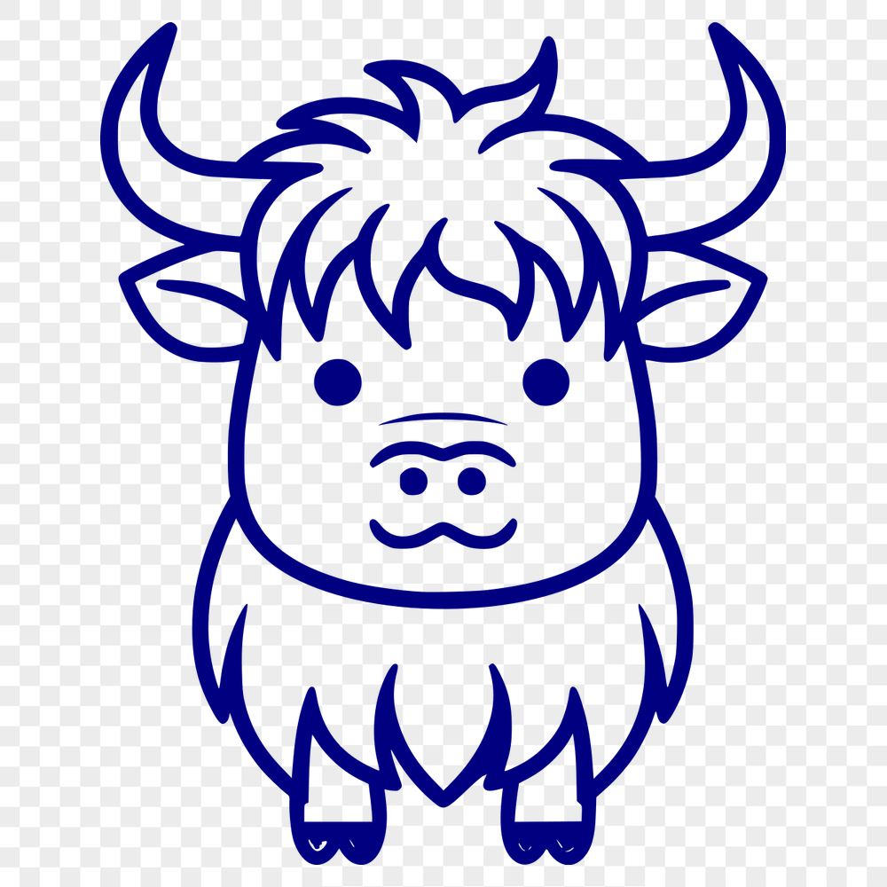 Free Artistic Cow Vector Drawing