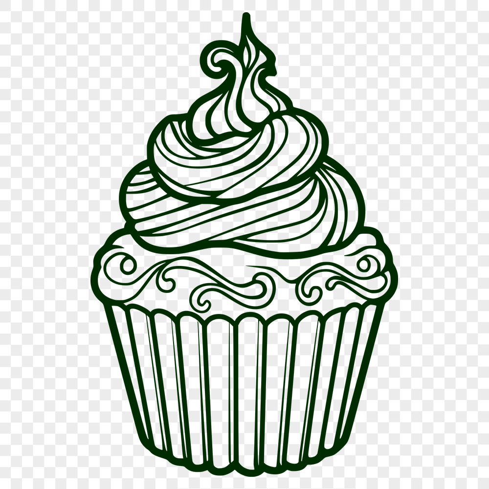 Free Stunning Cupcake Illustration