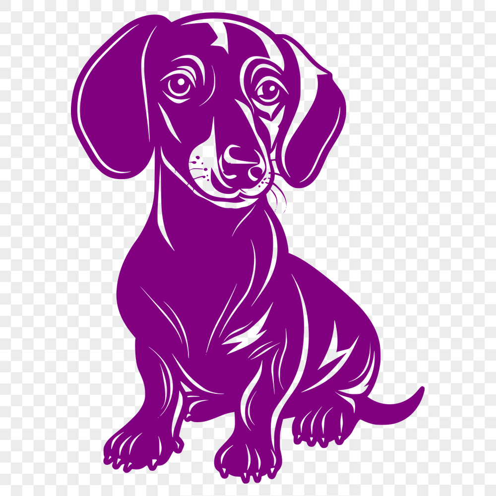 Sitting Dachshund Decal